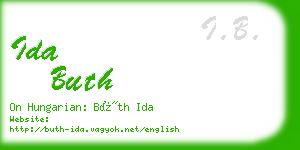 ida buth business card